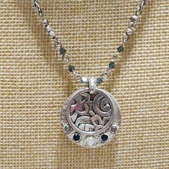 Brighton Contempo Crystal Jeweled Layered Circular Pendant Necklace - Picture 1 of 8